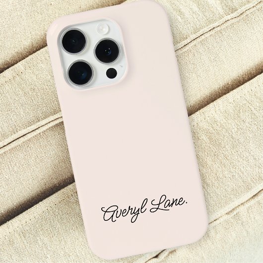 Coques Case-Mate iPhone Monogramme rose rose rose moderne féminin minimali