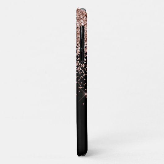 Coques Case-Mate iPhone Monogramme Rose rose rose rose Parties scintillant (Dos/Gauche)