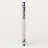 Coques Case-Mate iPhone Monogramme rose rustique de la pivoine | (Dos/Gauche)