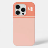 Coques Case-Mate iPhone Monogramme rose simple et joli Saumon (Verso)