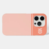 Coques Case-Mate iPhone Monogramme rose simple et joli Saumon (Verso (horizontal))
