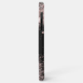 Coques Case-Mate iPhone Monogramme rose verre (Dos/Gauche)