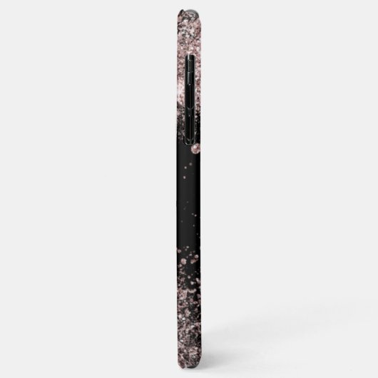 Coques Case-Mate iPhone Monogramme rose verre (Dos/Gauche)