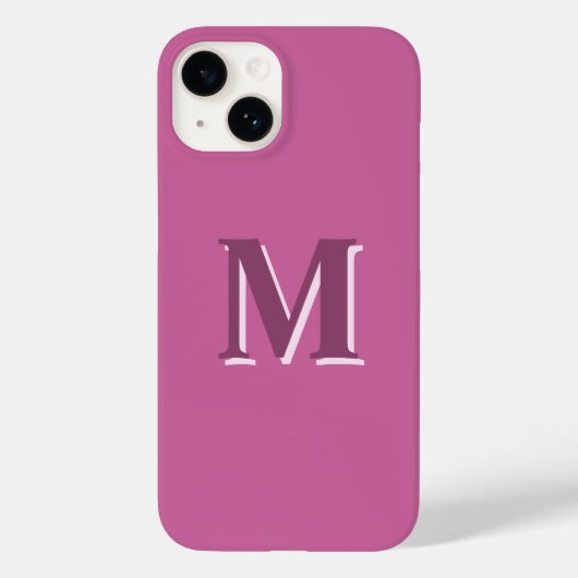 Coques Case-Mate iPhone monogramme rose vif (Verso)