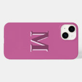 Coques Case-Mate iPhone monogramme rose vif (Verso (horizontal))