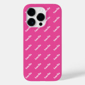 Coques Case-Mate iPhone Monogramme rose vif moderne Motif (Verso)