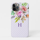 Coques Case-Mate iPhone Monogramme rose violet (Dos)
