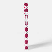 Coques Case-Mate iPhone Monogramme rose violet fille Motif géométrique (Verso / Gauche)