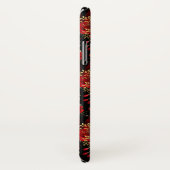 Coques Case-Mate iPhone Monogramme Roses rouges et Motif papillon (Dos/Droite)