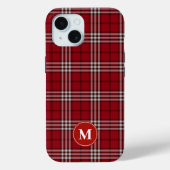 Coques Case-Mate iPhone monogrammé rouge (Verso)