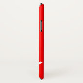 Coques Case-Mate iPhone Monogramme rouge et blanc initial (Dos/Droite)