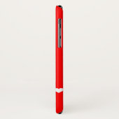 Coques Case-Mate iPhone Monogramme rouge et blanc initial (Dos/Gauche)