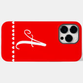 Coques Case-Mate iPhone Monogramme rouge et blanc Premier Coque-Mate iPhon (Verso (horizontal))