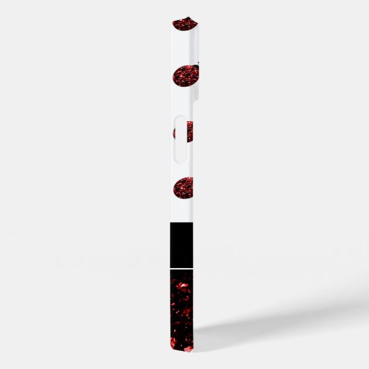 Coques Case-Mate iPhone Monogramme rouge foncé coccinelle faux parties sci (Verso / Droite)