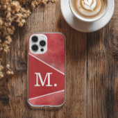 Coques Case-Mate iPhone Monogramme rouge moderne