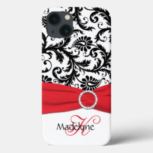 Case-Mate iPhone Case Monogramme Rouge, noir, blanc Damas iPad Air Case