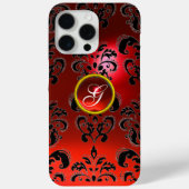 COQUES Case-Mate iPhone MONOGRAMME ROUGE NOIR DOMMASQUE RUBY GEMSTONE (Verso)