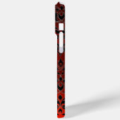 COQUES Case-Mate iPhone MONOGRAMME ROUGE NOIR DOMMASQUE RUBY GEMSTONE (Verso / Gauche)