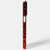 COQUES Case-Mate iPhone MONOGRAMME ROUGE NOIR DOMMASQUE RUBY GEMSTONE (Verso / Droite)
