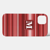 Coques Case-Mate iPhone Monogramme rouge rayures Coque-coque iphone Mate (Verso (horizontal))