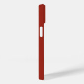 Coques Case-Mate iPhone Monogramme rouge rubis moderne Nom initial (Verso / Droite)