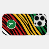 Coques Case-Mate iPhone Monogramme rouge vert jaune noir Mois de l'histoir (Verso (horizontal))