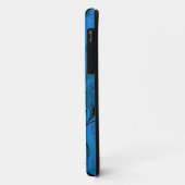 Coques Case-Mate iPhone Monogramme royal bleu et or (Dos/Gauche)