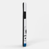 Coques Case-Mate iPhone Monogramme royal bleu et or (Dos/Droite)