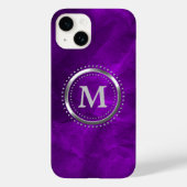 Coques Case-Mate iPhone Monogramme Royal Purple Chrome (Verso)
