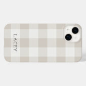 Coques Case-Mate iPhone Monogramme Russe Beige Buffalo Check (Verso (horizontal))