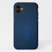 Coques Case-Mate iPhone Monogramme rustique ]Bleu foncé (Dos)