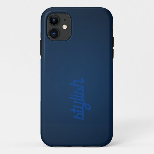 Coques Case-Mate iPhone Monogramme rustique ]Bleu foncé (Dos)