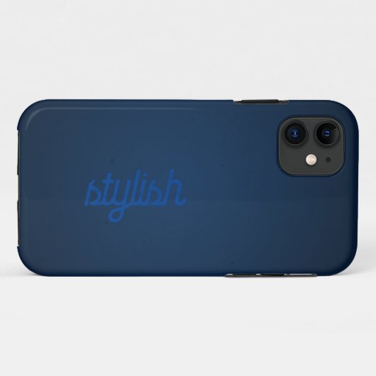 Coques Case-Mate iPhone Monogramme rustique ]Bleu foncé (Dos (Horizontal))