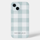 Coques Case-Mate iPhone Monogramme Rustique Blue Buffalo Check (Verso)