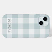 Coques Case-Mate iPhone Monogramme Rustique Blue Buffalo Check (Verso (horizontal))