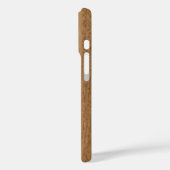 Coques Case-Mate iPhone monogramme rustique bois (Verso / Gauche)