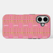 Coques Case-Mate iPhone Monogramme Rustique Daisy Floral Rose (Verso (horizontal))