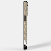 Coques Case-Mate iPhone Monogramme rustique de Burlap (Verso / Droite)