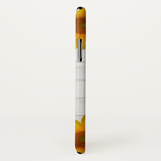 Coques Case-Mate iPhone Monogramme rustique des tournesols | (Dos/Droite)