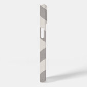 Coques Case-Mate iPhone Monogramme rustique gris X Chevron (Verso / Droite)