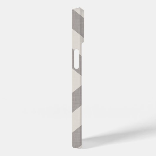 Coques Case-Mate iPhone Monogramme rustique gris X Chevron (Verso / Droite)