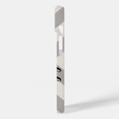 Coques Case-Mate iPhone Monogramme rustique gris X Chevron (Verso / Gauche)