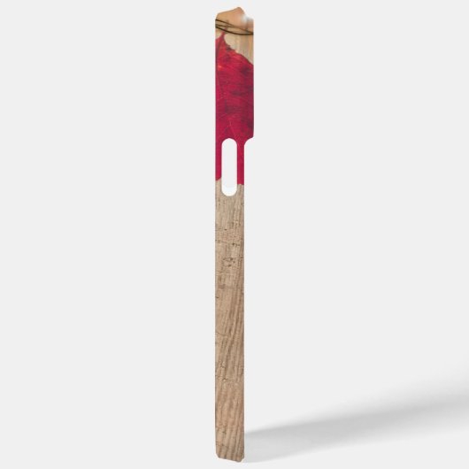 Coques Case-Mate iPhone Monogramme rustique Lumières de feuilles d'automne (Verso / Droite)