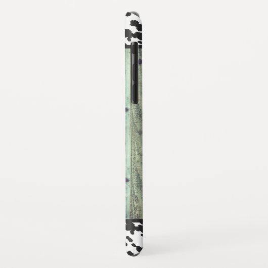 Coques Case-Mate iPhone Monogramme Rustique Ouest Turquoise Bois (Dos/Gauche)