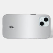 Coques Case-Mate iPhone Monogramme Rustique Turquoise Gris Personnaliser U (Verso (horizontal))