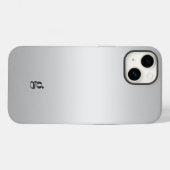 Coques Case-Mate iPhone Monogramme Rustique Turquoise Gris Personnaliser U (Verso (horizontal))