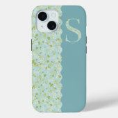 Coques Case-Mate iPhone MONOGRAMME S ACQUA PETITES FLEURS Cas (Verso)