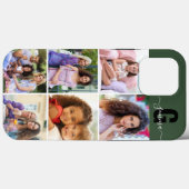 Coques Case-Mate iPhone Monogramme Script Élégant 6 Photo Vert (Verso (horizontal))