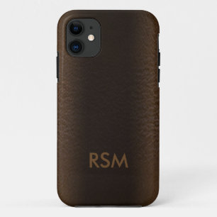 Coque iPhone 11 monogramme simili cuir du faux 5/5s