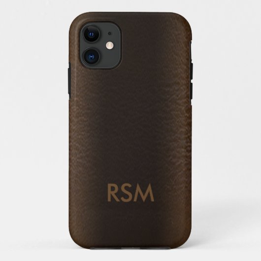 Coques Case-Mate iPhone monogramme simili cuir du faux 5/5s (Dos)